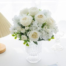 Artificial Silk Peony and Hydrangea Flowers Wedding Bouquet Home Decoration