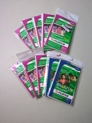 Fujifilm Premium Plus Photo Paper 4x6 Works W/ Ink Jet Printer NIB Lot 10 Read