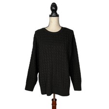 DKNY Sport Black Cable Knit Sweater  Size: S