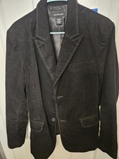 Calvin Klein Jeans Men's Black Notch Lapel Two-Button Blazer Size M