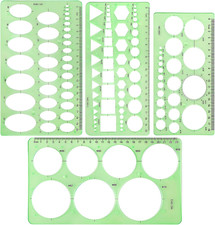 Circle Stencil Template for Drawing, Plastic Circles Geometric Stencils Measurin