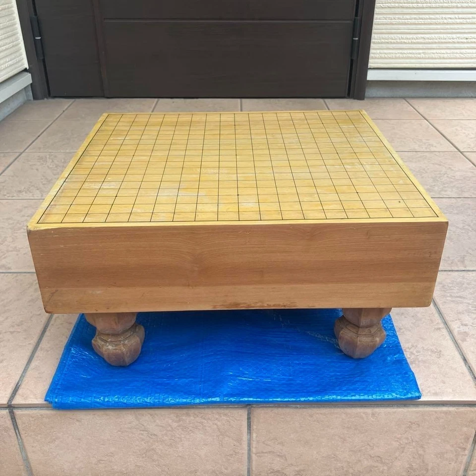 Vintage Japanese Goban IGO Game Wooden Go Board Only 17.8×16.1×H9.5in W/Cover FS - Image 3 of 4