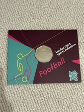 2011 Offside Rule Olympic Football 50p Fifty Pence Royal Mint Card Uncirculated