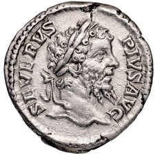 Septimius Severus. AR denarius. 193 - 211 A.D.. NEF / GVF. 14220