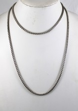 David Yurman Sterling Silver Heavy Box Chain 40 Inch Long Necklace