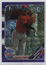 2019 Bowman Chrome Prospects Purple Shimmer Refractor Luis Garcia #BCP-237 15fy