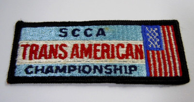 Vintage SCCA-TRANS AMERICAN Championship Fully Embroidered Patch NOS-Barn Find