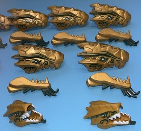 Lego Ninjago Golden Dragon Head 70503 Jaw Parts 93071pb03 93072pb05 Parts Lot