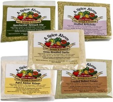 A Spice Above 5 Pack Variety Dips, Mixed Seasonings Packets Includes Aged Alpine