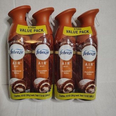  Febreze Air Mist Air Freshener Pumpkin Roll Limited Edition 8.8 oz 4 Pack NEW