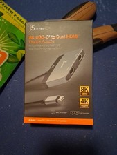 J5 Create 8K USB-C to Dual HDMI Display Adapter