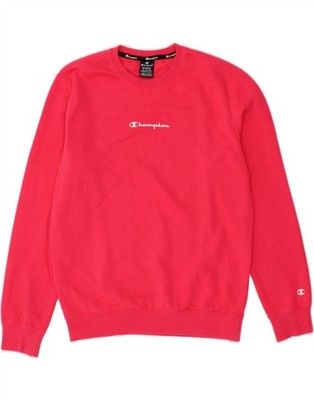 CHAMPION Mens Graphic Sweatshirt Jumper Medium Pink Cotton QL14