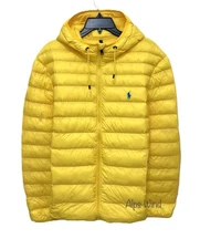 Polo Ralph Lauren Men's The Colden Packable Hooded Jacket Yellow SZ.L NWT$248