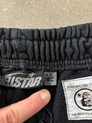 Hellstar Flame Yang Black Shorts Logo Print