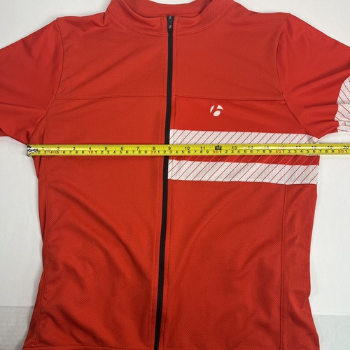 Bontrager Men’s Cycling Jersey Shirt Size L Fitted Red Short Sleeve Zip Up - Picture 9 of 10