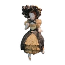 Porcelain Miniature Doll Figurine with Lace. Made in occupied Japan