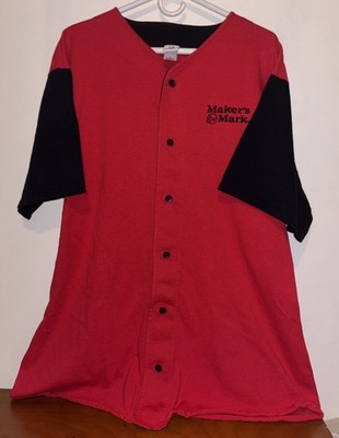 Makers Mark Whiskey Baseball Shirt Jersey Adult Size XL