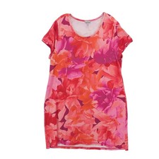 T by TALBOTS Floral Dress Terry Cotton Modal Spandex Stretch Size 2X