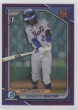 2024 Bowman Chrome Prospects Purple Refractor 233/250 Heriberto Rincon 0xi8