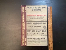 Highland Illinois  1962 Polk Advertising City Directory