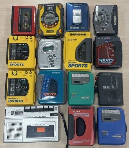Job Lot 15 Vintage Sony Walkman Cassette Players  Panasonic Spares FOR PARTS