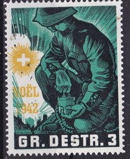 Schweiz. Soldatenmarken. 1942. Weihnachten, Falz