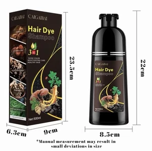 Hair Dye Shampoo for Gray Hair – Instant Black Color in 10-15 Minutes, 3-in-1 - Picture 1 of 7