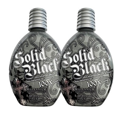 2 PACK Millennium Tanning SOLID BLACK 100X Dark 13.5 Fl Oz (Pack of 2), Black 