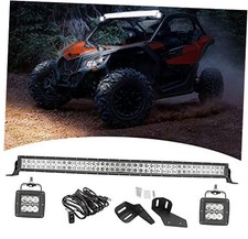Front Windshield Brackets Mount w/42 240W Curved Light Bar Bracket Light Wring