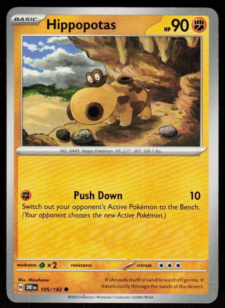 Hippopotas 105/182 Common Destined Rivals Pokemon Near Mint