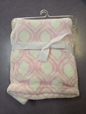 Hudson Baby HB Plush Blanket Pink/white NWOT