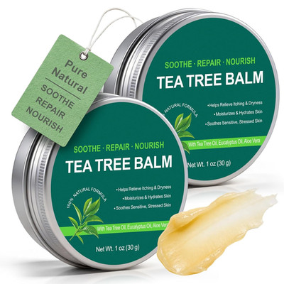 Tea Tree Oil Fußcreme Für Trockene Haut Zerrissene Füße, 2Pcs Ferse,Zehen Und Ka