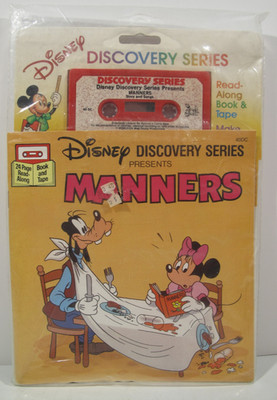 VTG NOS Walt Disney Discovery Series - MANNERS -Read Along Book & Tape Set- 1985
