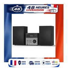 Chaîne Hi-Fi stéréo compacte avec lecteur CD, Bluetooth, Radio FM, USB, AUX,