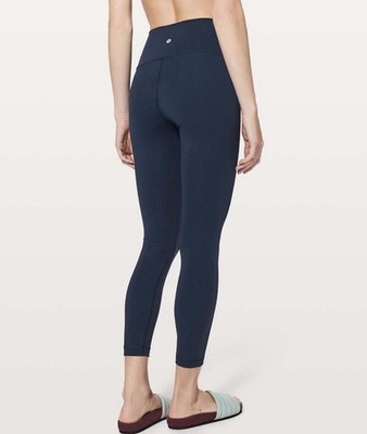 NWT Lululemon Wunder Train HR Tight 25'', size 6 (TRNV: True Navy) retail $98