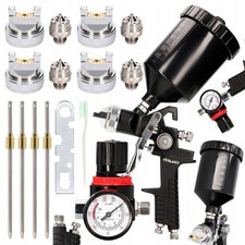 Pistola per verniciatura HVLP 4 ugelli 1,3 + 1,8 + 2,0 + 2,5 mm pistola a...