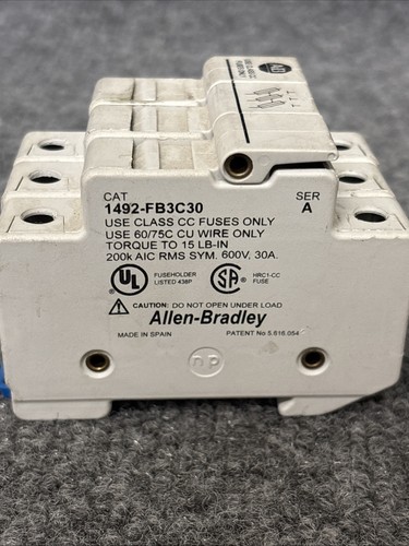 3 Stück - Allen-Bradley 1492-FB3C30 Ser A Sicherungshalter 3-polig 30A 600V gebraucht - Bild 3 von 18