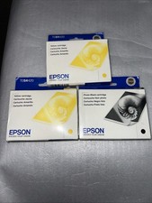 genuine Epson 2 -TO54420  1 -T054120  YELLOW  BLACK Ink Cartridge new