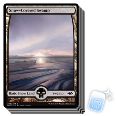 10 pcs SNOW-COVERED SWAMP (FULL ART) Modern Horizons Magic MTG MINT CARD