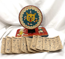 Vtg The Ranger Animal Fair Tin Spinner Bingo Game W/ Cards Toy MI USA Graphics