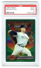 NOLAN RYAN (POP 241) 1993 TOPPS FINEST GREEN PSA-9 MINT GRADED BASEBALL CARD#107