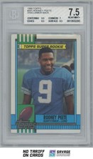 1990 Topps Disclaimer Back Rodney Peete RC BGS #351 Detroit Lions