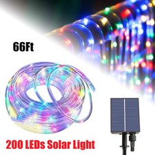 200 LED 8 Modes Solar String Lights Rope Tube Light 66ft Outdoor Christmas Light