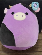 Squishmallows 14" ALEXIE The Cow HTF RARE Kellytoy NWT