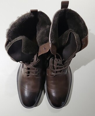 Men TO BOOT NEW YORK Leather Shearling Fur 8inch Boots  display picture 2