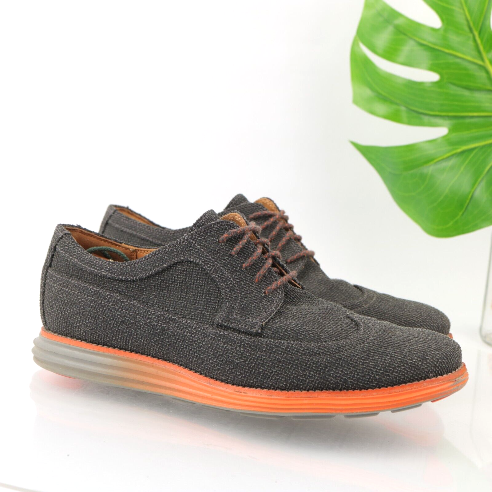 SAOLA Scarpe sneaker Cole Haan uomo Lunargrand Oxford taglia 10 grigio tela ala lunga suola