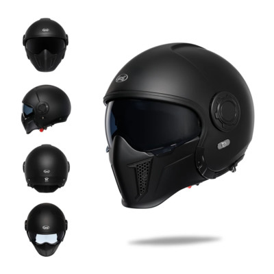 Modularer Motorradhelm Retro - Voll & Offen, DOT ECE, CYRIL OP12A