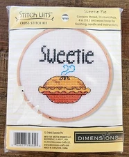Dimensions Stitch Wits 4" Hoop Cross Stitch Kit Sweetie Pie NEW