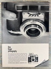 Kodak Motormatic 35F Camera One Finger Photography 1963 Vintage Print Ad