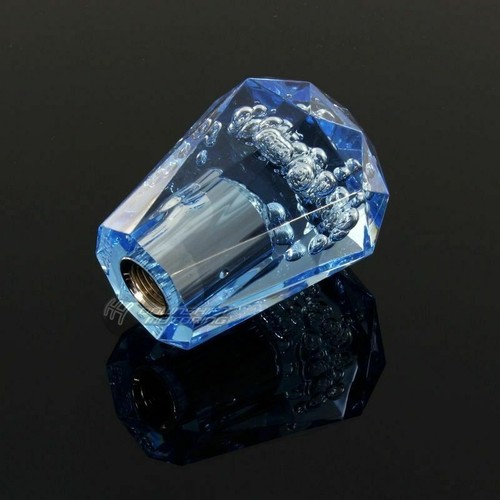 JDM Universal VIP Diamond Crystal Manual MT Bubble Drift Shift Knob 60mm BLUE - Picture 5 of 7